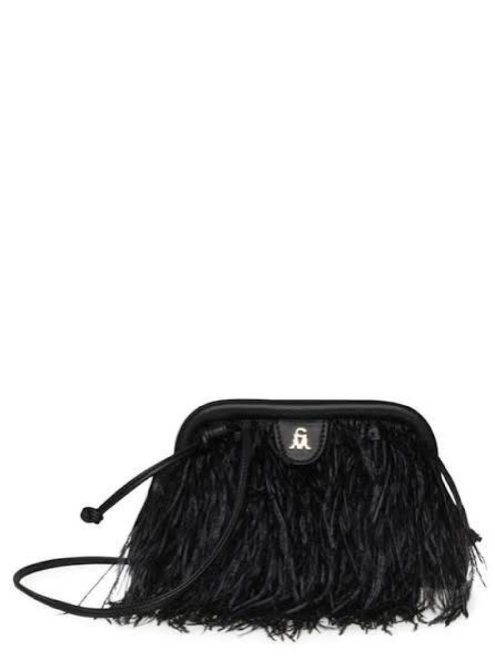 NWT Steve Madden Black Feather Nikki Clutch